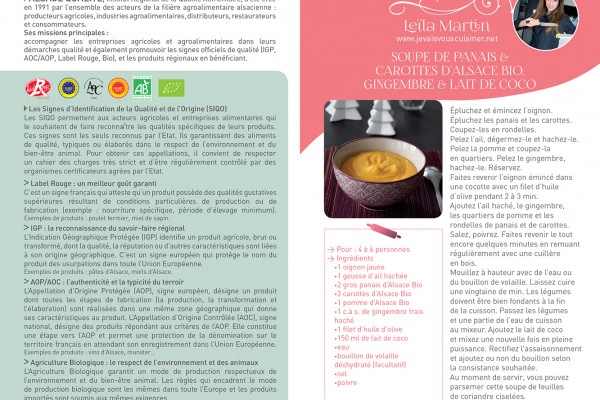 Livret de recettes par 9 blogueuses alsaciennes pour Alsace Qualité. Conception et mise en page nathyi - Ici, double-page intérieure