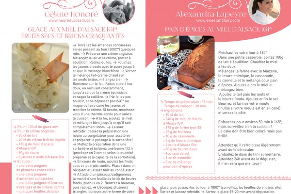 Livret de recettes par 9 blogueuses alsaciennes pour Alsace Qualité. Conception et mise en page nathyi - Ici, double-page intérieure