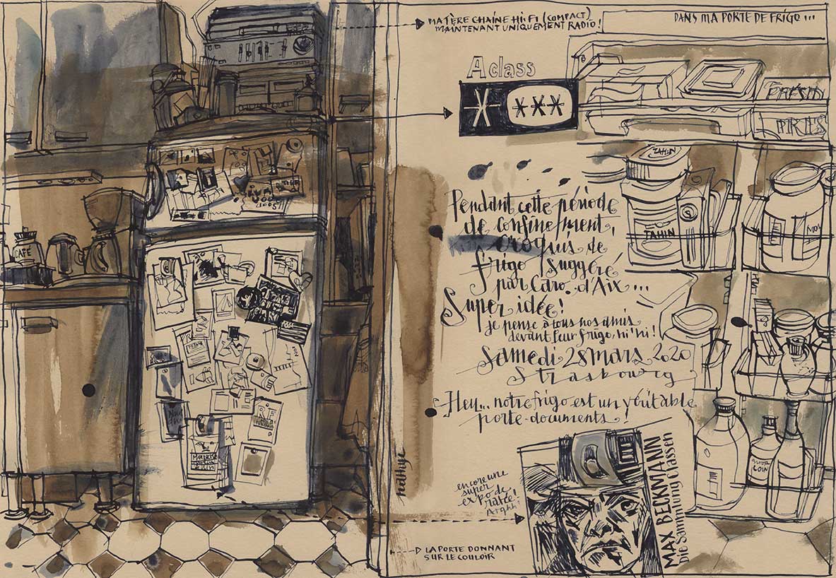 Croquis réalisé durant le confinement en mars 2020 dans ma cuisine