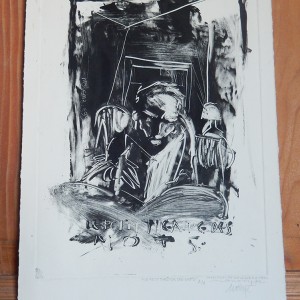 “Le petit théâtre des mots” – 1/1 - Gravure, monotype - Format 22,5 x 30 cm - Estampe -