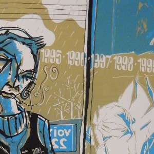 Détail - Sérigraphie 3 couleurs proposée pour un calendrier.