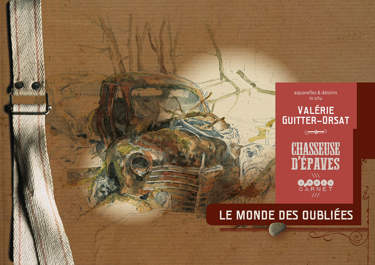 Livre_V-ORSAT-2022_Couv_WEB LIVRE “Le monde des oubliés - Chasseuse d'épaves” croquis de Valérie Orsat - couverture. Graphisme nathyi