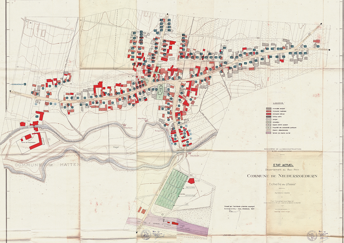 Livre “Histoire[s] de Niederroedern”. CARTE insérée dans l'ouvrage. Graphisme nathyi